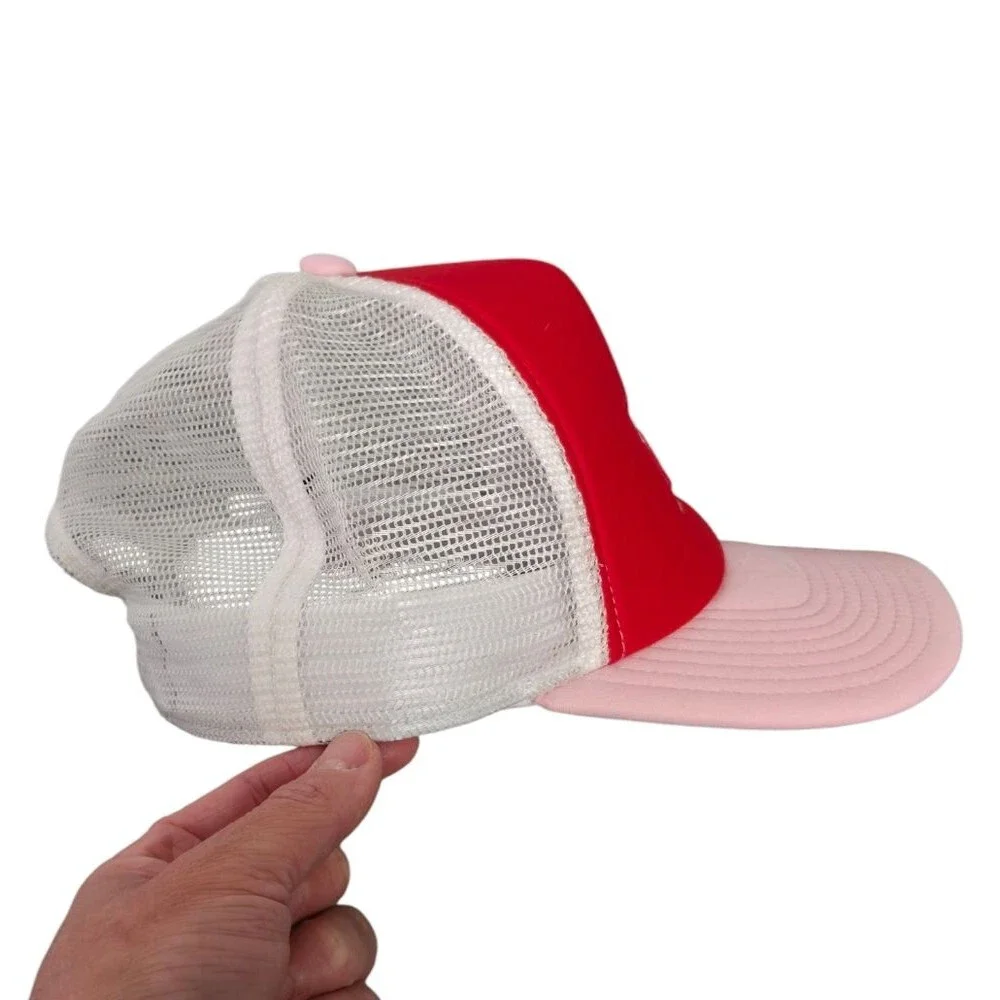 TNA Sporting Goods Red Pink & White Trucker Cap Hat Adjustable O/S